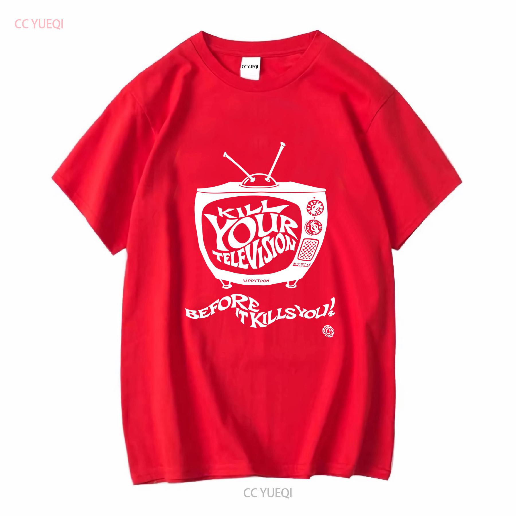 Vintage 90 s Ned Atomic Dustbin Kill Your Television Band T Shirt long or short sleeves vintage Washed Soft graphic Casual S red benberFashion