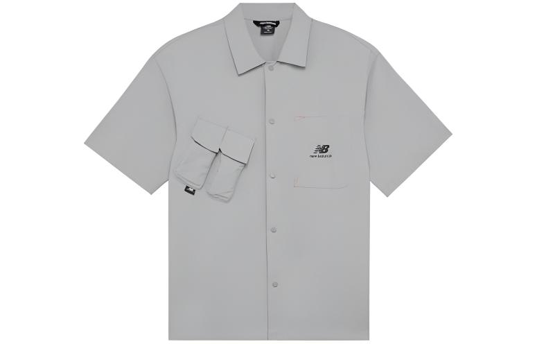 Мужские рубашки New Balance Серый Лацкан Умеренный Другое AMJ22360-SDE L gray