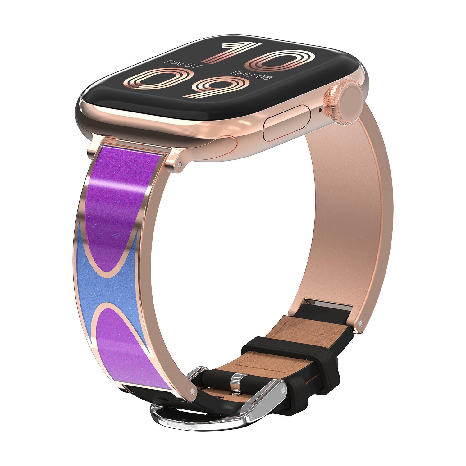 Премиальные Универсальные Металлические Ремешки для Apple Watch - Оригинальный Дизайн 40/42/44/45/46/49mm розового золота ElectroCN