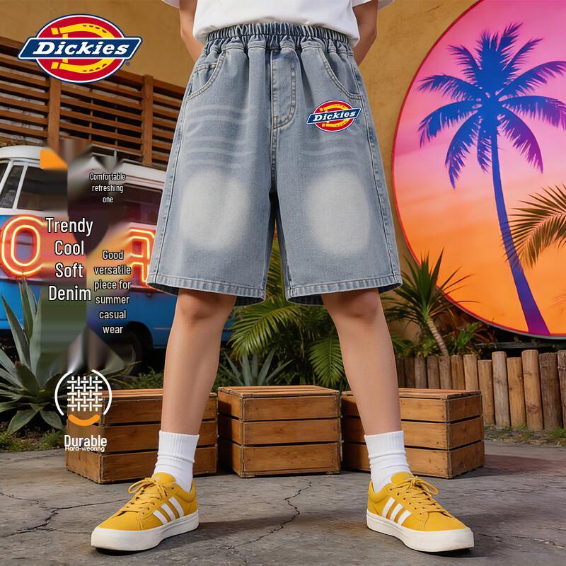 Джинсовые шорты Dickies для мальчиков, лето 2026 140 джинсовый синий JDST online