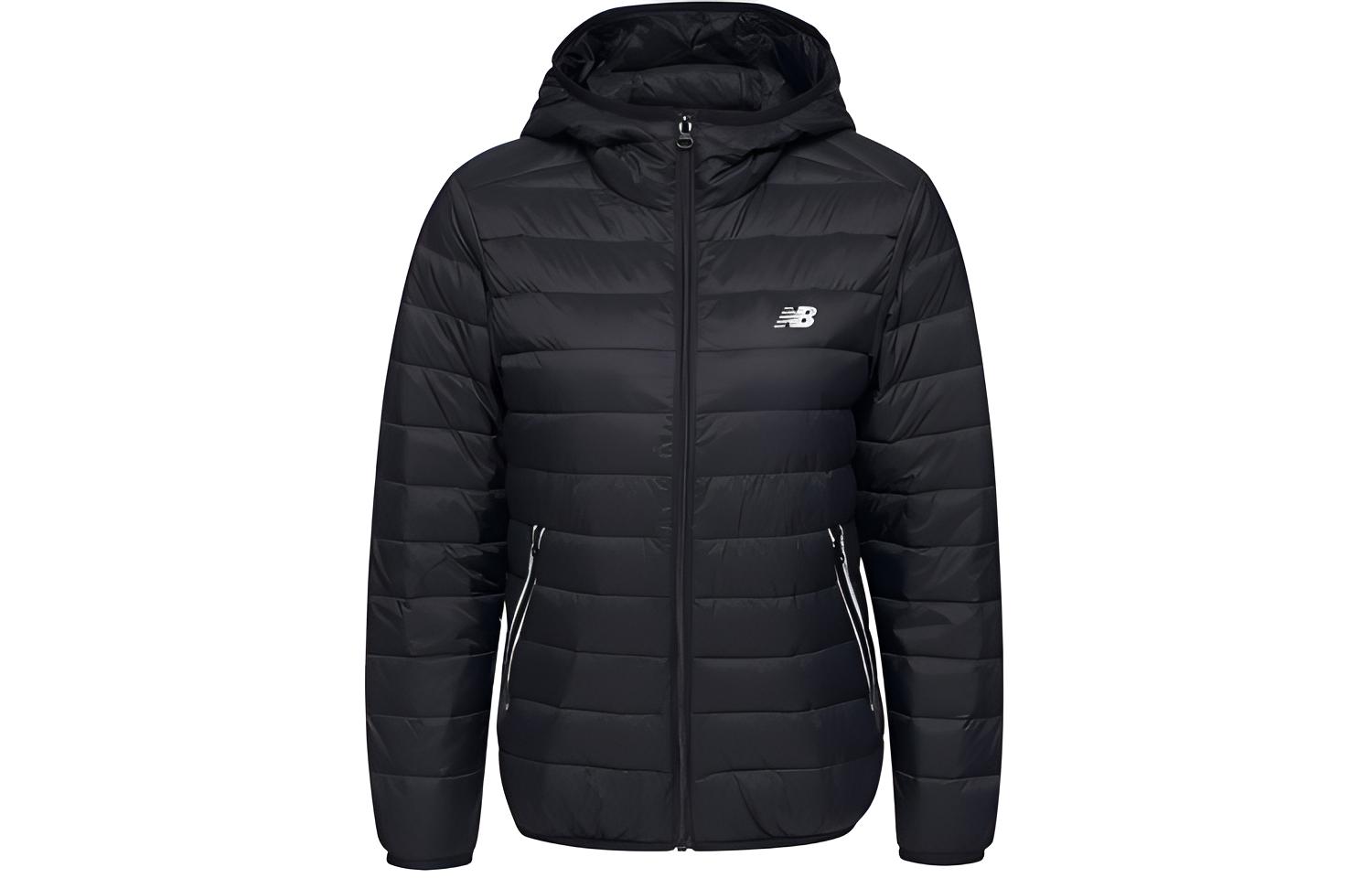 Женские пуховики New Balance Черные С капюшоном Умеренные Другие NP84S822-BK S black