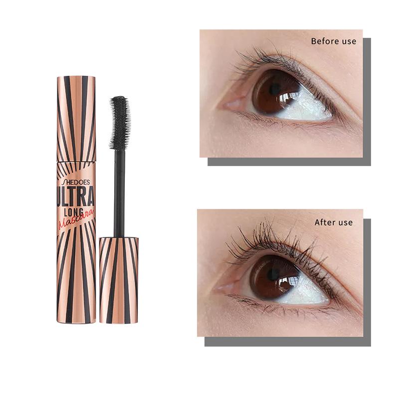 Shedoes Plump Big Eyes 4D Meniscus Knife Brush Водонепроницаемая густая подкручивающая тушь для ресниц 10ml beige i-Beautiful