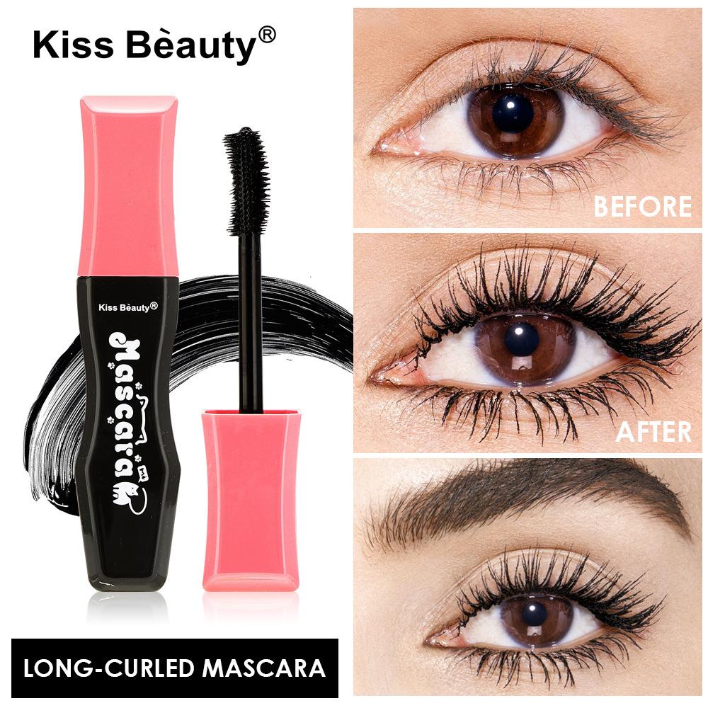 Kiss beauty makeup mascara curl waterproof dense slender liquid mascara 1 pink