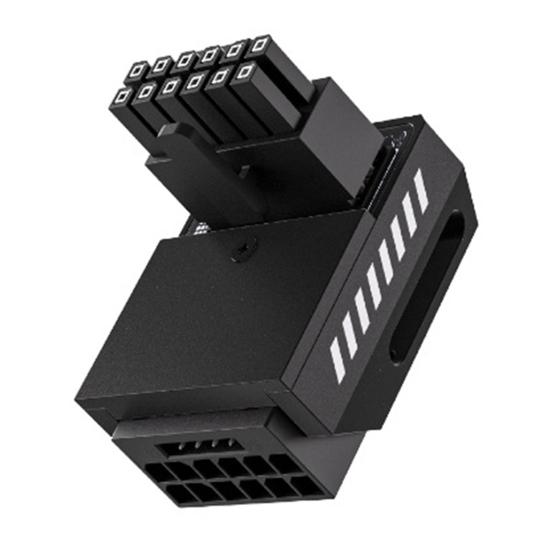 Разъем питания GPU для видеокарты серии RTX40 12VHPWR 16PIN с угловым подключением 90 градусов B black My Flower Room