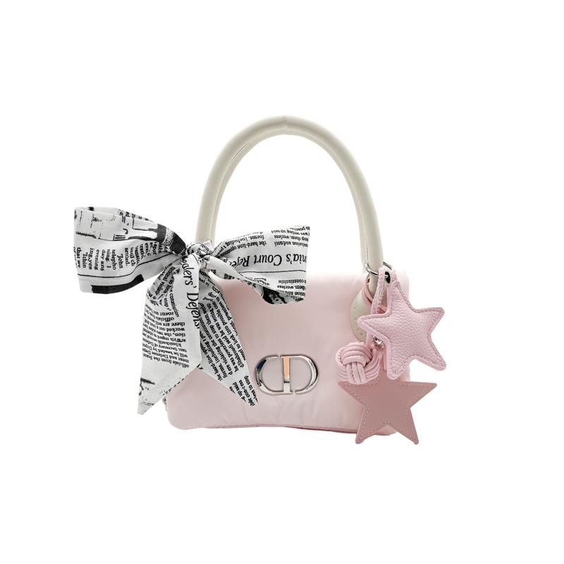 DIOR DIY Стиль Косметичка Розовая Звезда Комиксы Милый Элегантный Нежный Мягкий Милый Изысканный Высококачественный Литературный Стиль Портативный Холст Через Плечо На Плечо розовый