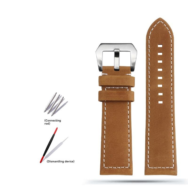 Винтажный ремешок 23 мм для Zenith Pilot 29.2430 Бронзовый Летный Кожаный Ремешок Ретро Матовый Ремень Запасной Браслет Черный Коричневый 23mm-width white Sweetown