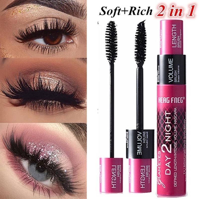 Водостойкая 3D тушь для ресниц, 2в1 beige hellobeauty