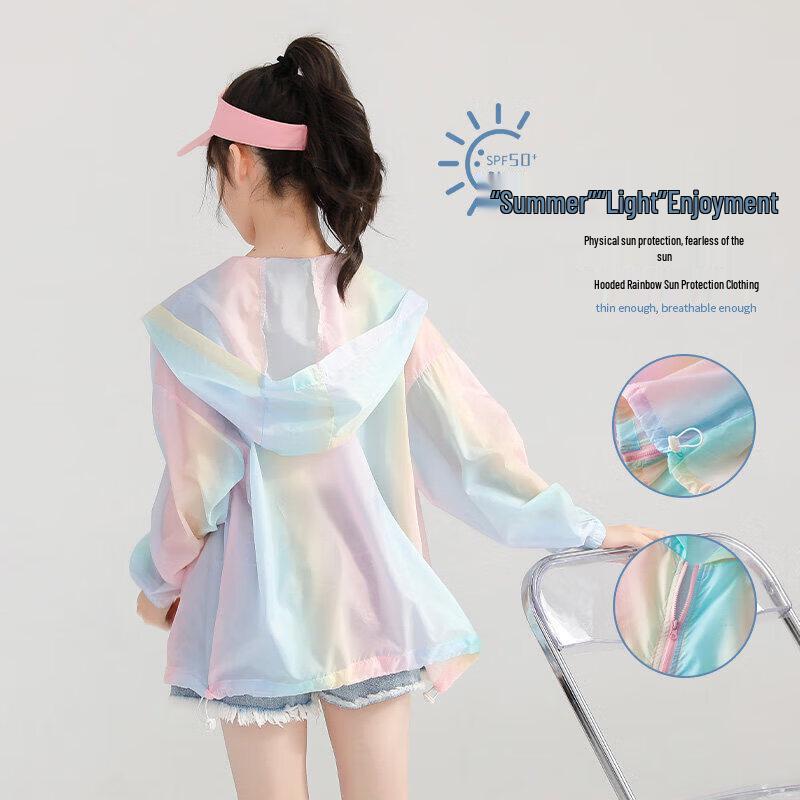 Легкая солнцезащитная куртка из ледяного шелка для девочек Moonkids 160 white JDST online