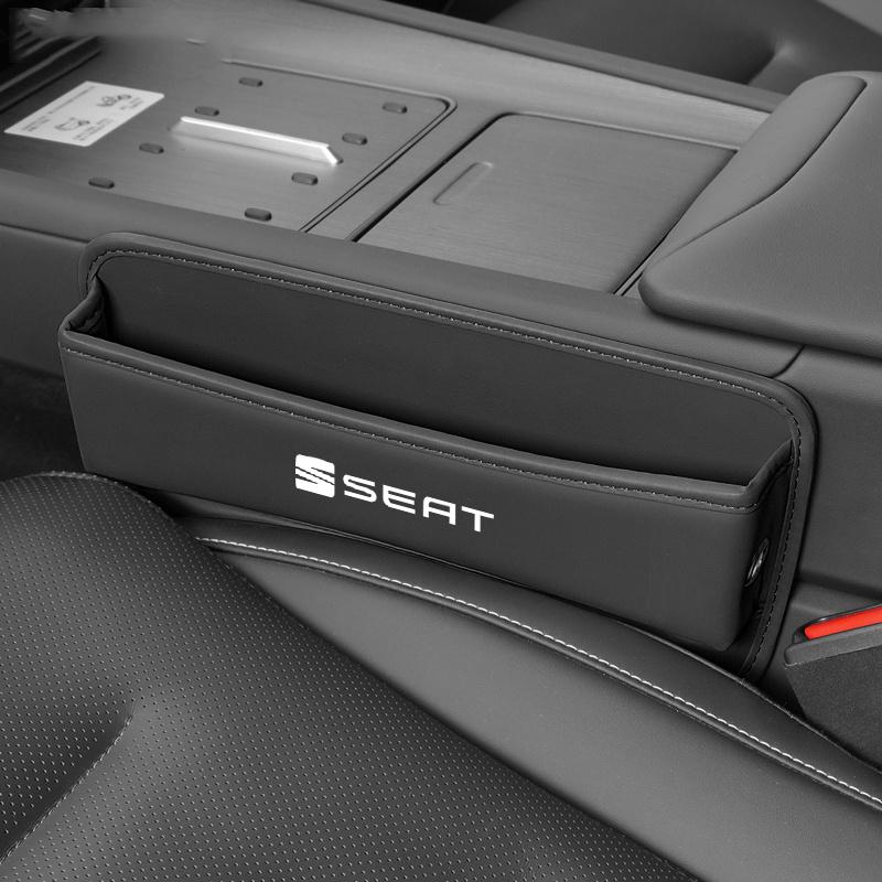 Universal Car Seat Gap Organizer PU Auto Console Side Pocket Seat Crevice Storage Box For Seat Leon Altea Exe Interior Accessory gray