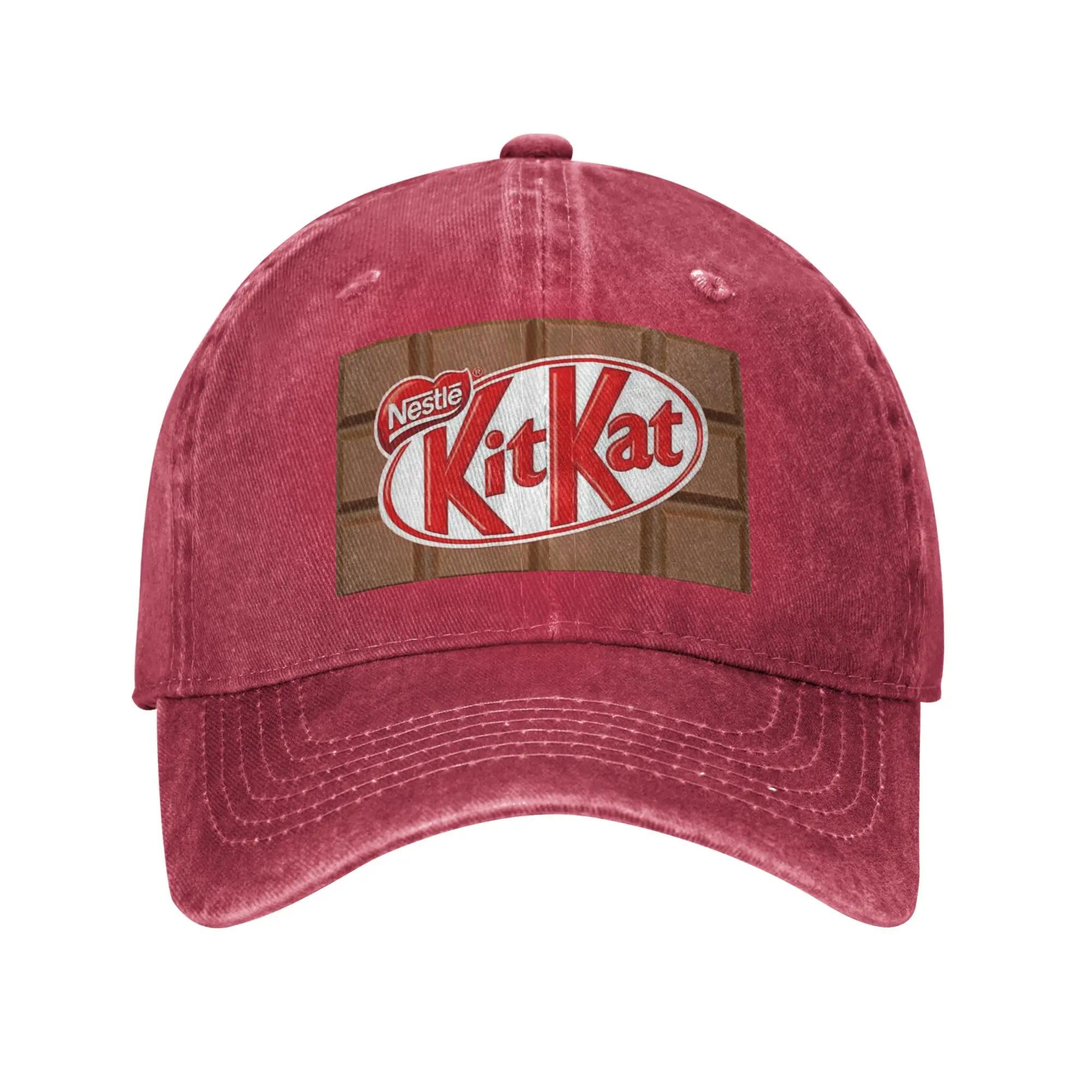 Шоколадный батончик Kit Kat Джинсовая ткань Кепка Повседневные Бейсболки Регулируемая Кепка Летние Унисекс Бейсболки One Size brown luffy CAP