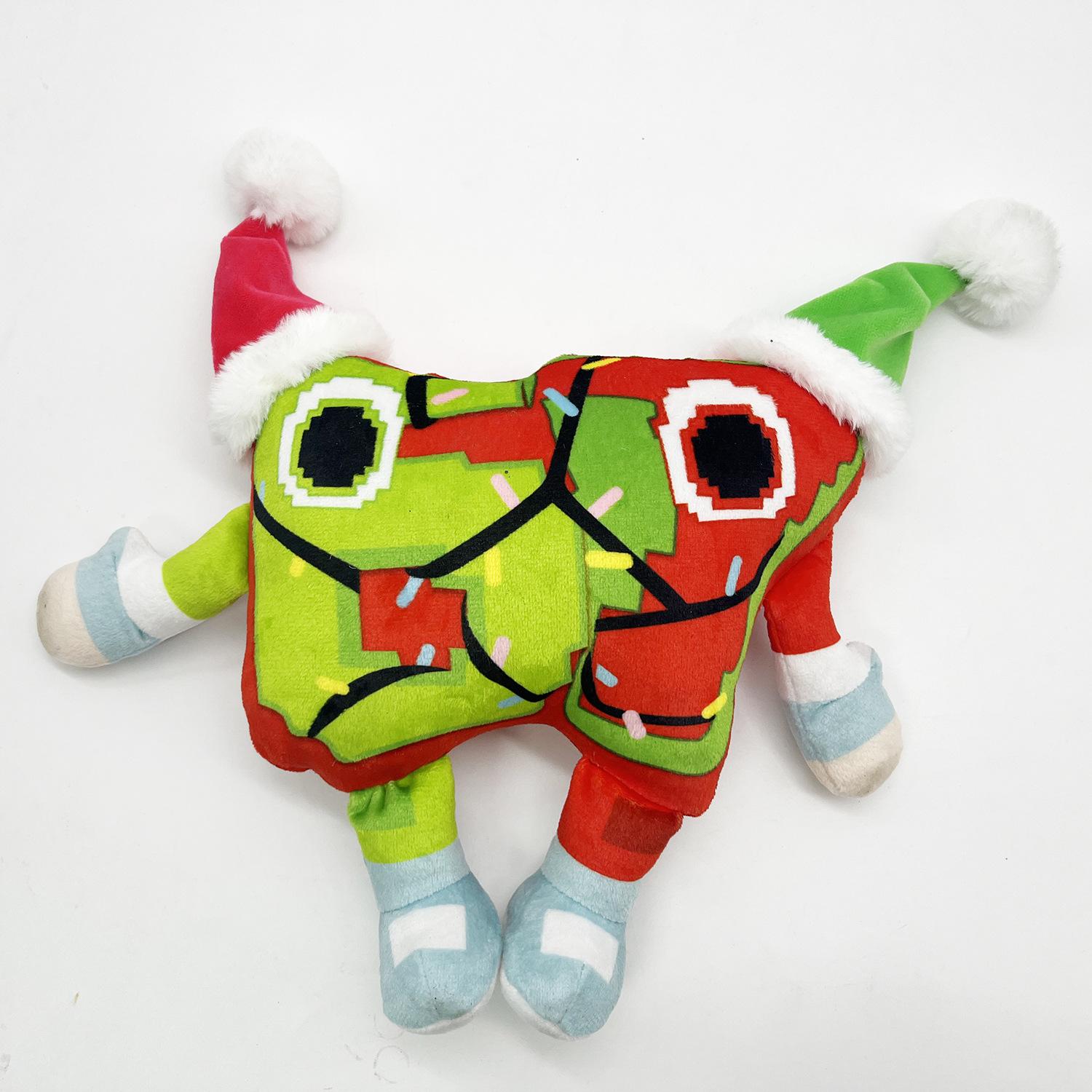 New Christmas Holiday Plush Soft Anime Plush Collectible Christmas Gift Girl 28cm Festive 67 Plush Steal A Brainrot 67 Plush Toy Christmas Decoration 28cm красный Hot toys Plush Toy