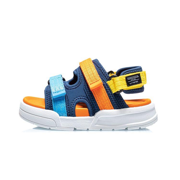 Li Ning Kids Coca Sports Sandals Детские сандалии Синие Оранжевые YKKR008-3 25 blue Li-Ning