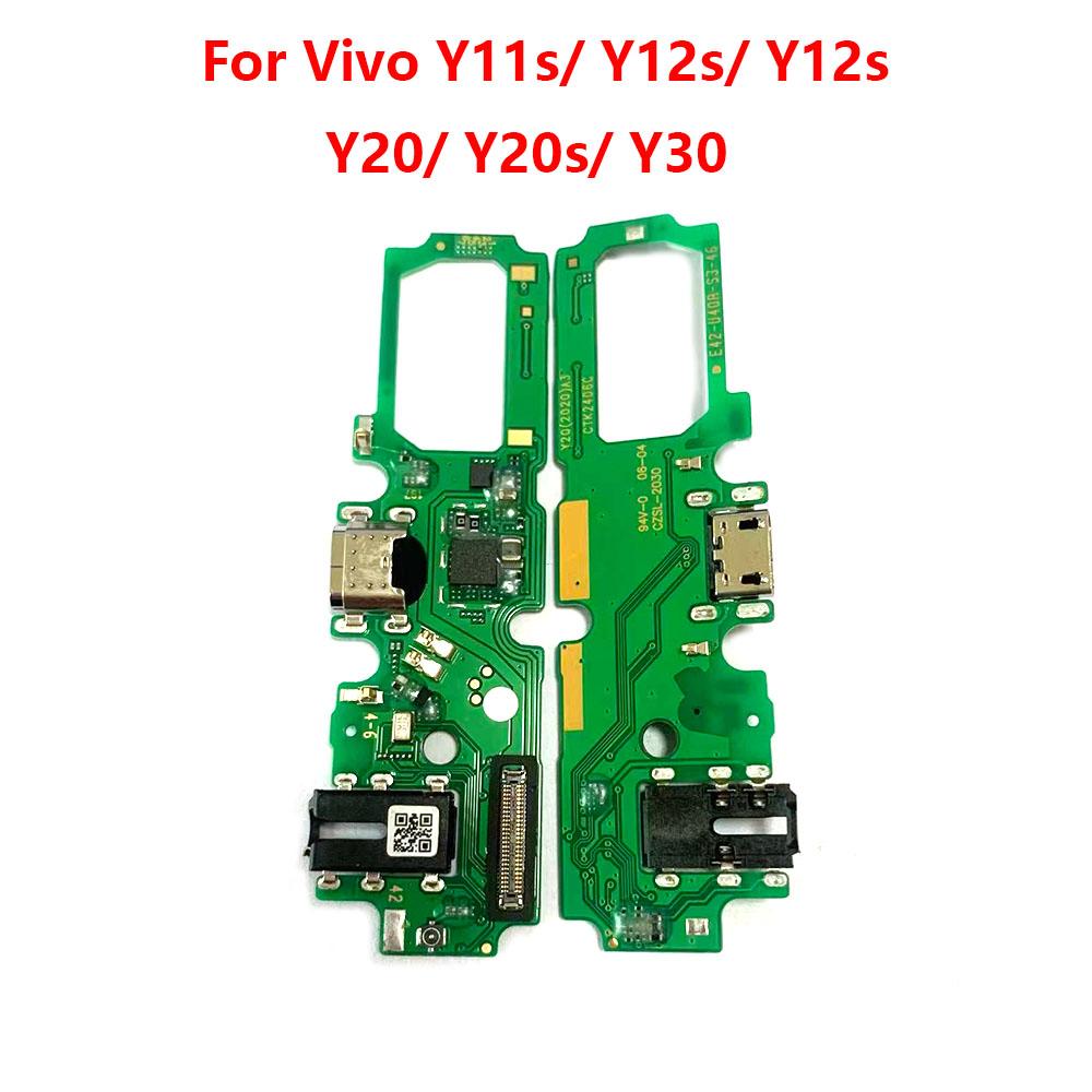 For Vivo Y30 Y20 Y20s Y12a Y12s Y11s USB Charging Board Dock Port Microphone Module Flex Cable Y30 Y12a Y11s green Specialist provider of mobile phone accessories