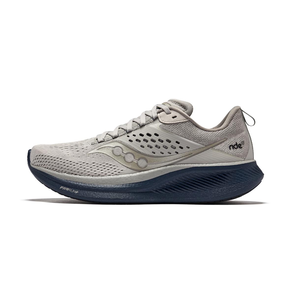 Saucony RIDE 17 Амортизаторы Нескользящие Дышащие Низкий верх Тренировочные Спринтерские Беговые Кроссовки Мужские Светло-серые Saucony S20924-242 45 светло-серый