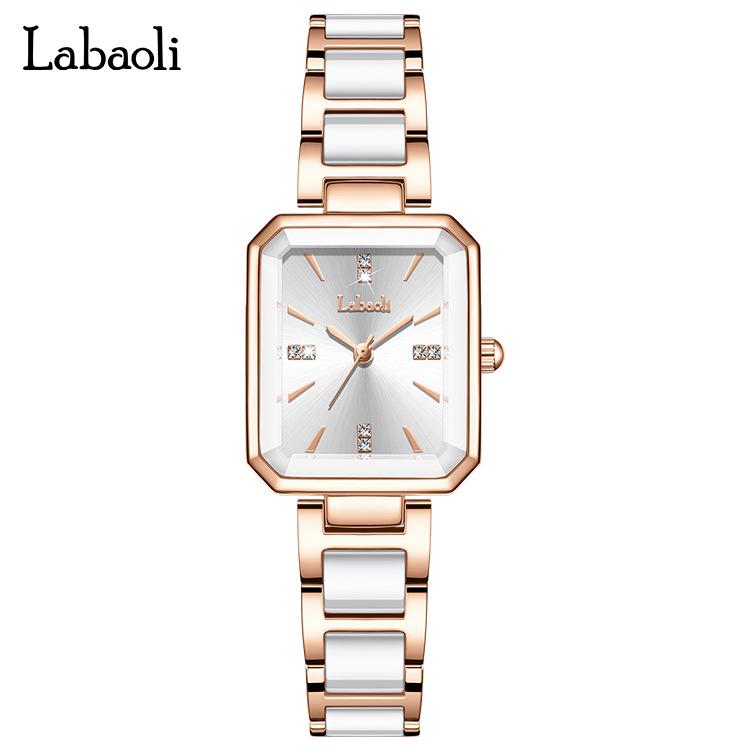 Женские водонепроницаемые кварцевые стальные наручные часы La Baoli LA012 white Global Finds