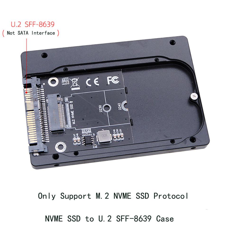 Корпус-адаптер M.2 NVME SSD к U.2 SFF-8639 Корпус из алюминиевого сплава gray Tautoparts