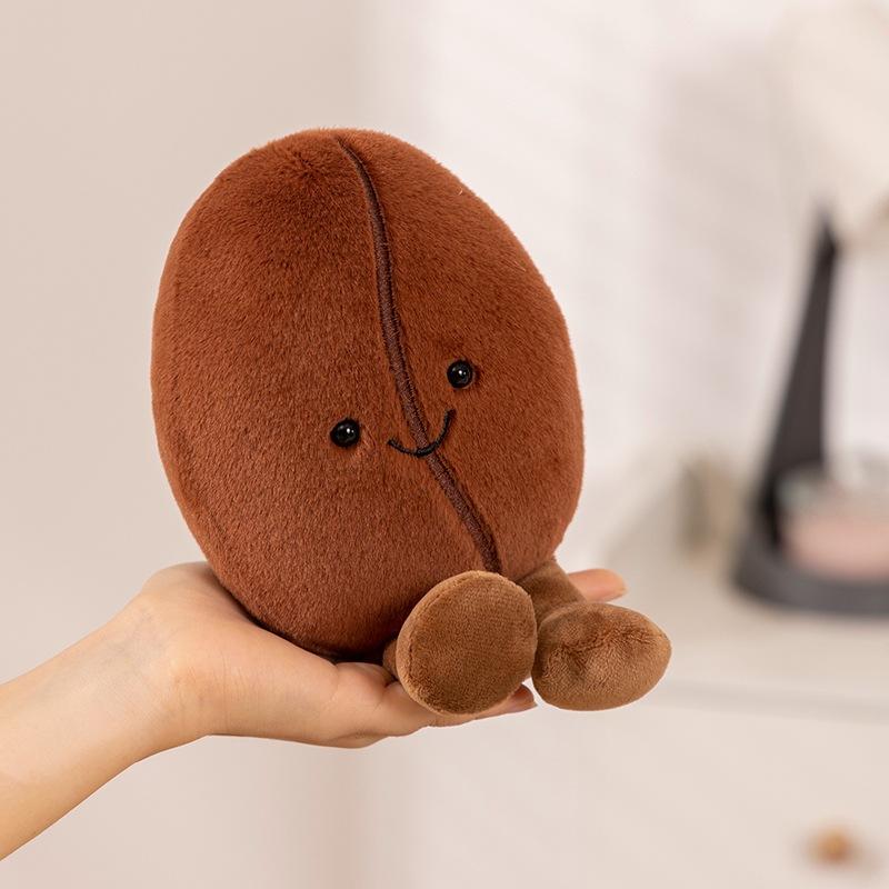 Новые плюшевые игрушки в виде куклы-кофейного зерна, милая кофейная кукла, украшение для дома, подарок для девочки 13cm 0.027kg brown Writing a notebook