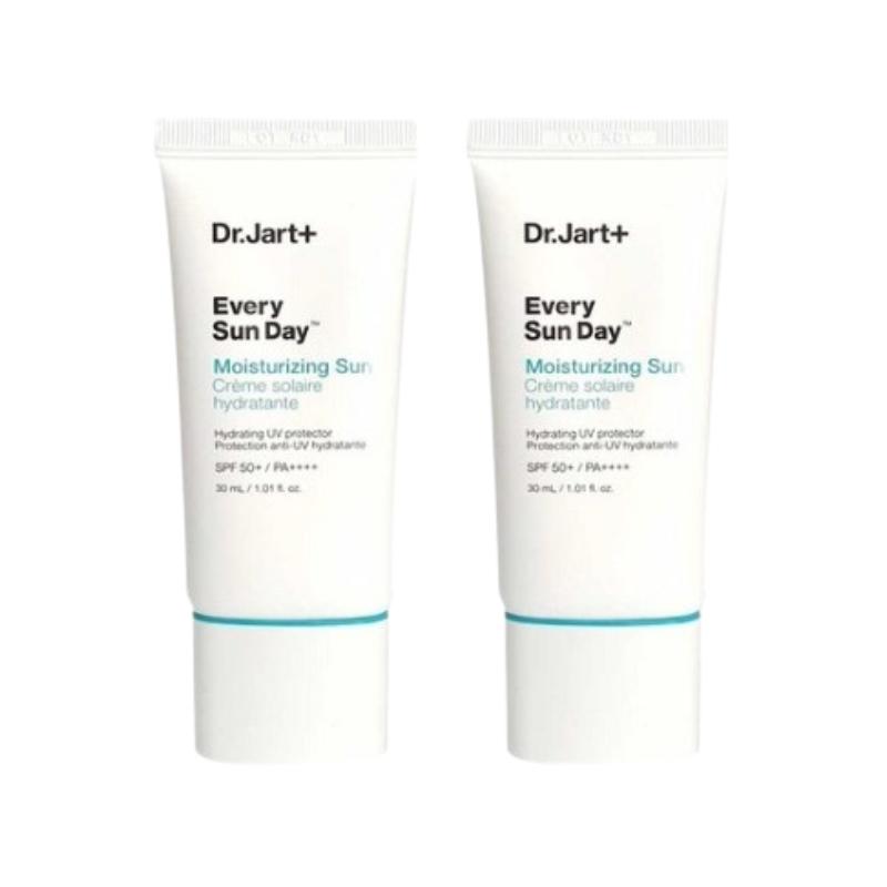 Dr.Jart+ Every Sun Day Moisturizing Sunscreen SPF50+ PA++++ 30 мл 2-Pack – корейский солнцезащитный крем для лица с защитой от УФ-излучения, легкий увлажняющий солнцезащитный крем 30ml 2-Pack white