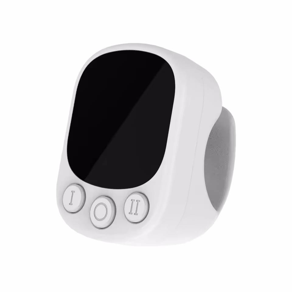 Беспроводная Bluetooth кольцевая мышь с сенсорным экраном, легкая, для Tiktok, YouTube, Air Mouse, для планшетов iOS, Android белый A Surname Home