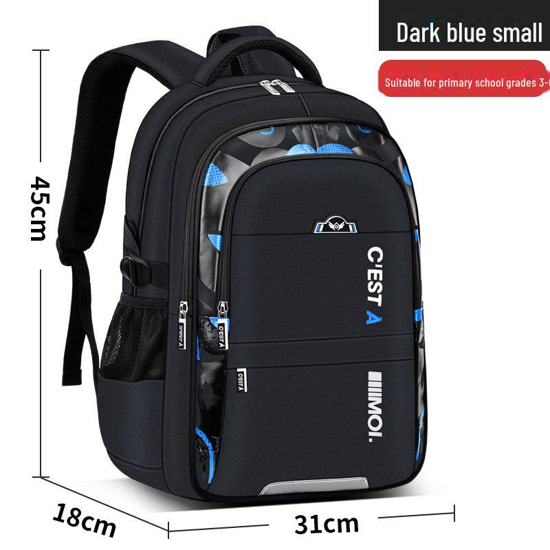 2024 Школьные рюкзаки большой вместимости для мальчиков 1-9 классов Single Backpack black VantaGoods