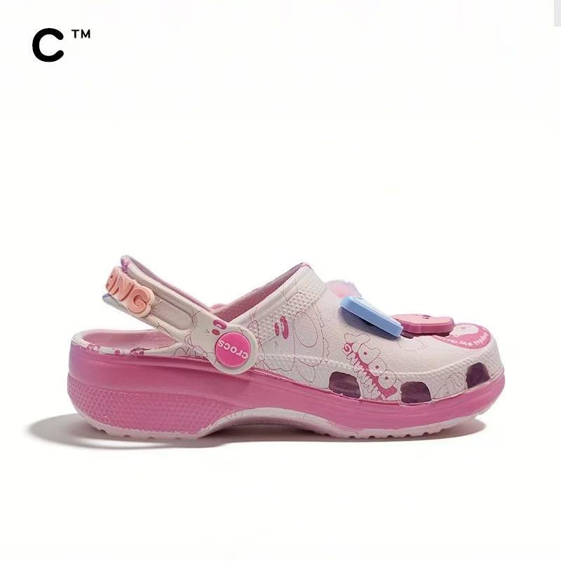 Crocs Classic Love Ruby Детская обувь Унисекс Сандалии и Шлепанцы 24-25(C8) розовый