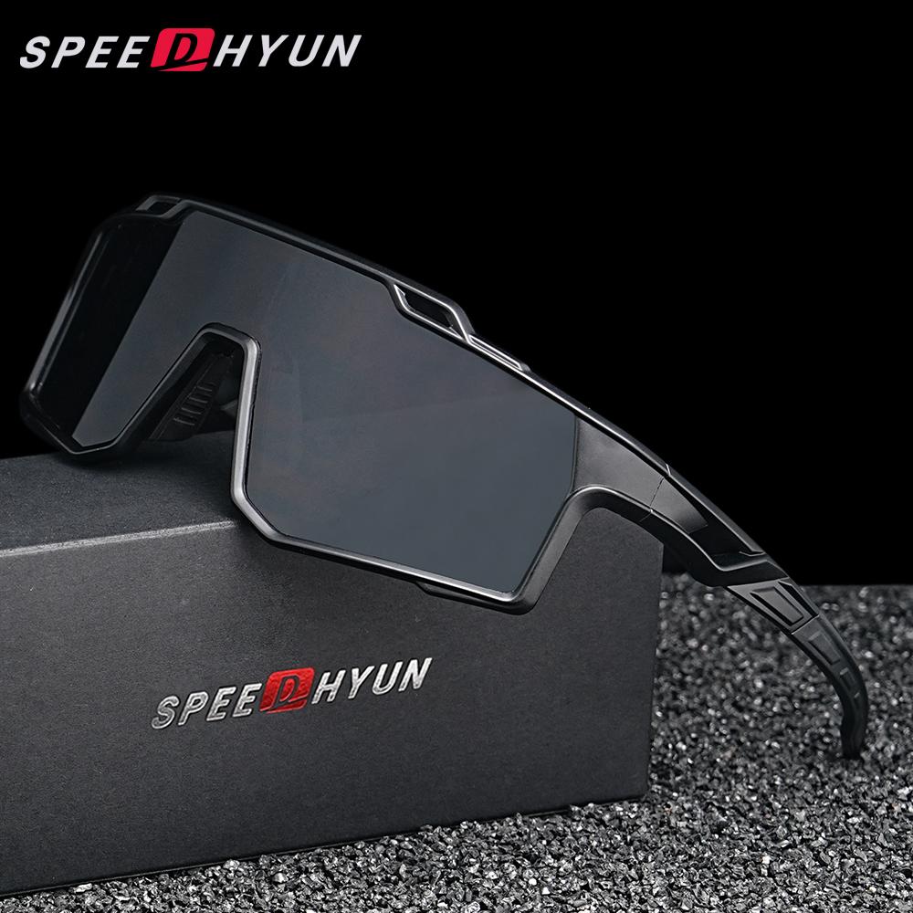 SPEEDHYUN Поляризованные солнцезащитные очки UV400 Защита Ретро Дизайн чёрный SPEEDHYUN Sport