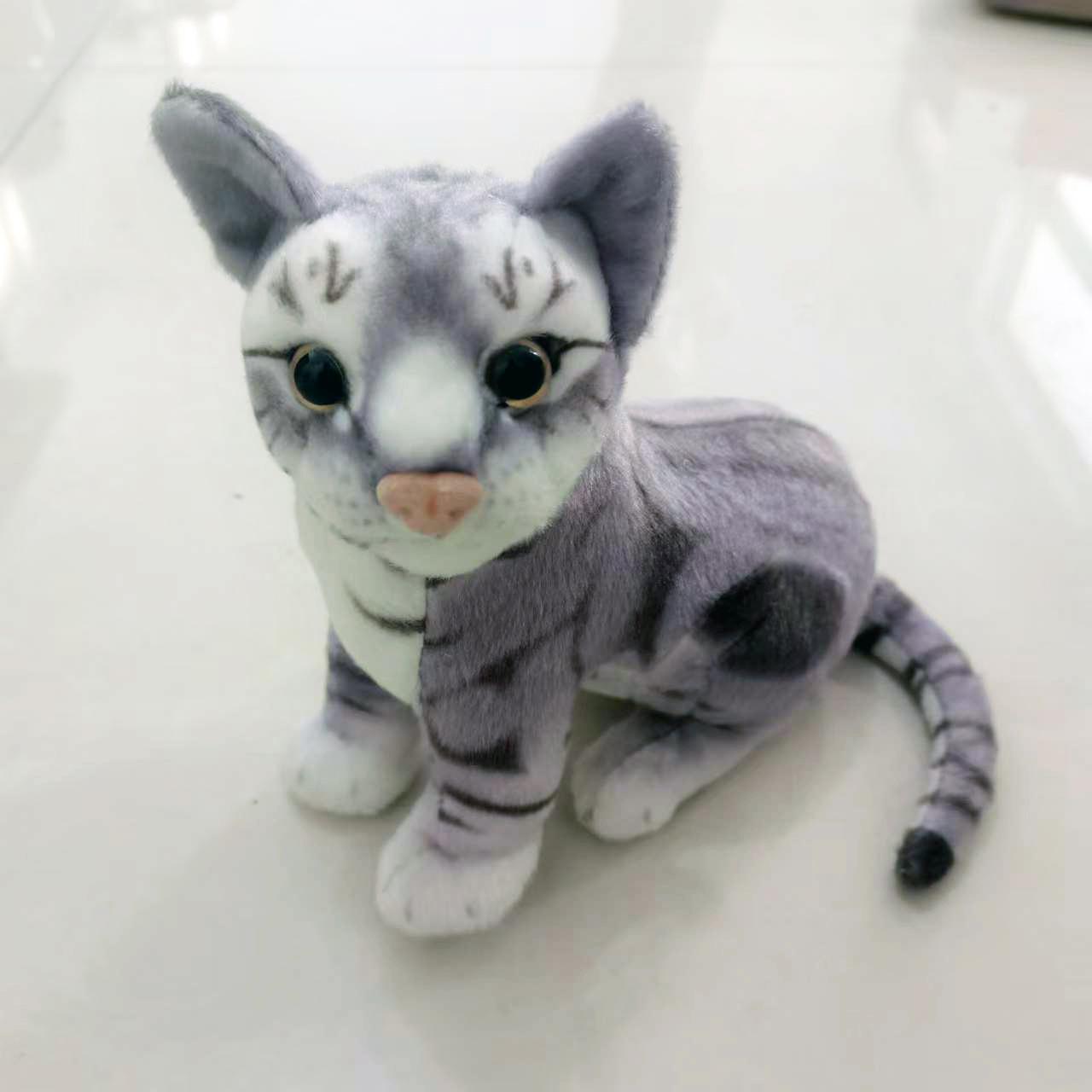 Новая Имитация Кошки Кукла Плюшевая Игрушка Кукла Кошка Тряпичная Кукла для Детей и Девочек Как Успокаивающий Подарок на День Рождения 16cm gray Boutique Toy Tribe