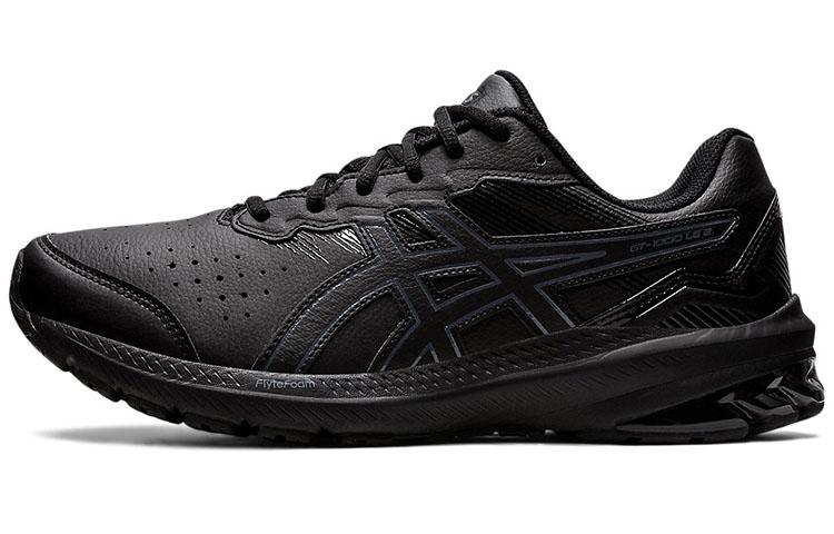 ASICS GT 1000 Кожаные 2 Удобные Устойчивые к истиранию Низкие Тренировочные Спринтерские Беговые Кроссовки Мужские Черные Ширина 2E 1131A059-001 41.5