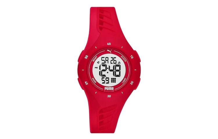 PUMA Наручные часы Кварцевый механизм Силиконовый ремешок 34 мм Серый циферблат Женские часы [ 100 , 301050]m Водонепроницаемые P6023 brown