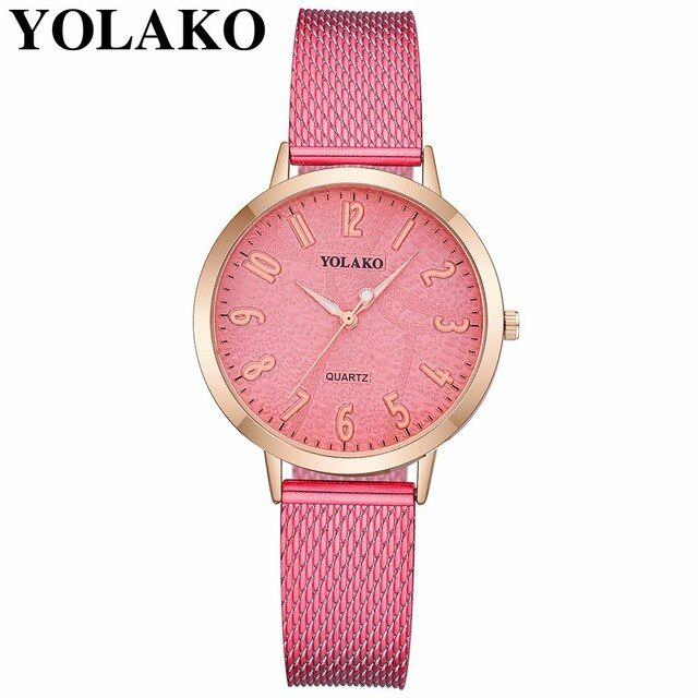 Роскошные модные женские часы, наручные часы для женщин розовый elegent Watch