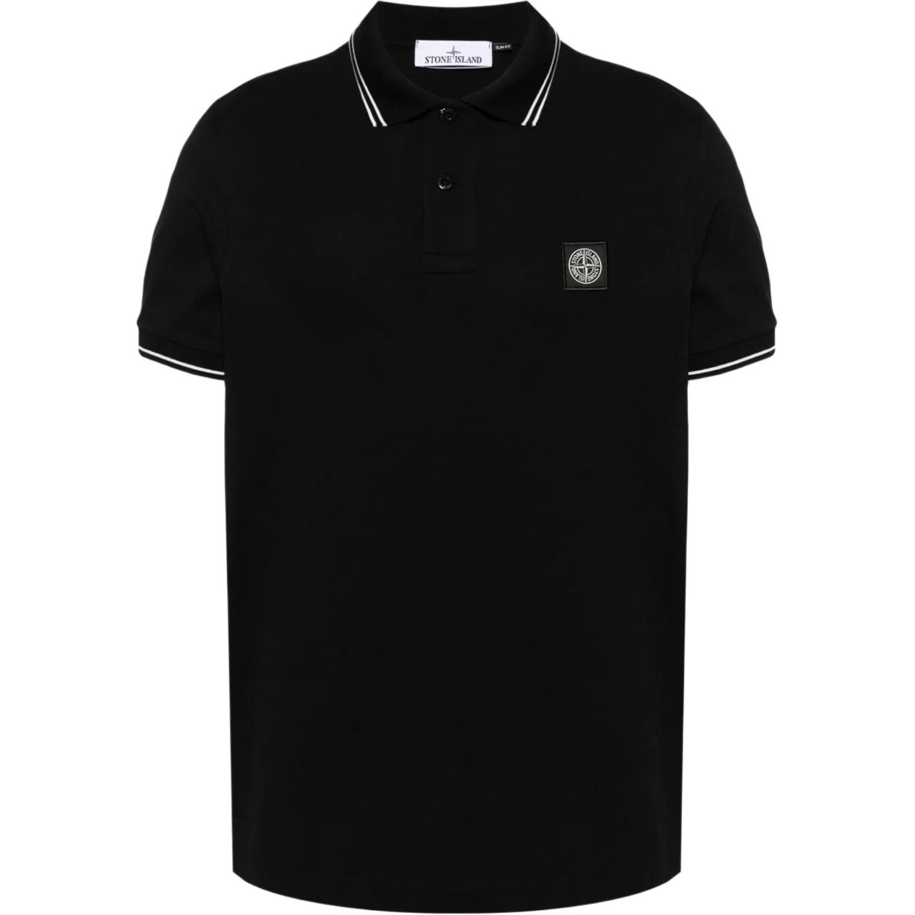 Stone Island Поло мужское Slim Fit с компасом SS26 Топы мужские L1S152200010S0018-V0029 L black
