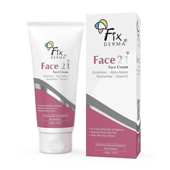 Крем Fixderma 2% ниацинамид, крем для лица 21 | Крем с альфа-арбутином | Дневной и ночной крем для женщин, уменьшает морщины и тонкие линии - 50 г white Vedic India