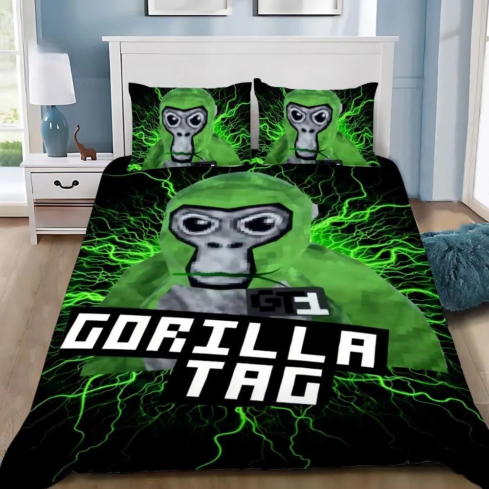 Новый Игровой Набор Постельного Белья Gorilla Tag Для Мальчиков Девочек Односпальный Полуторный Евро Стандартный Пододеяльник Наволочка Постельное Белье Взрослая Спальня Домашний Текстиль AU Double(180x210cm) green Grosstor