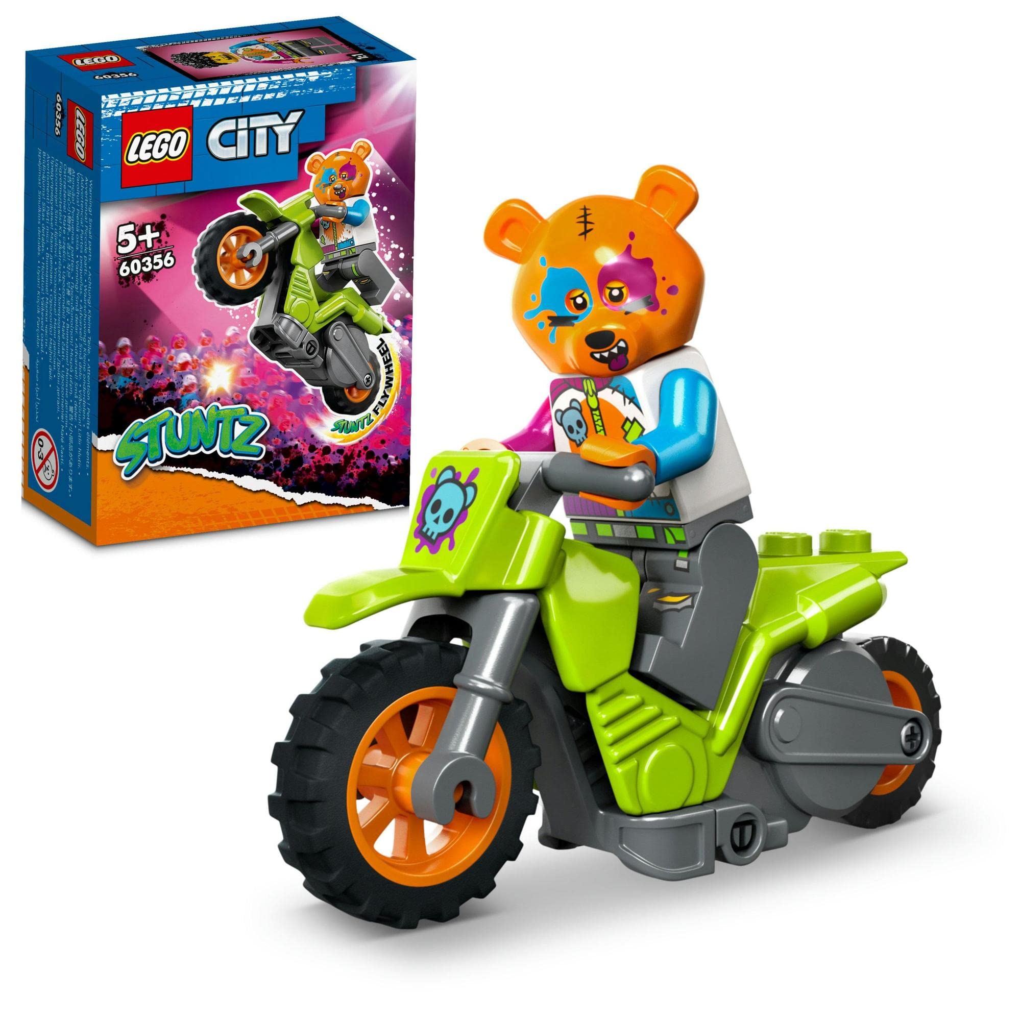 LEGO City Мотоцикл для трюков (нести) 60356, отличный подарок для мальчиков и девочек от 5 лет. orange Omi Japan Products