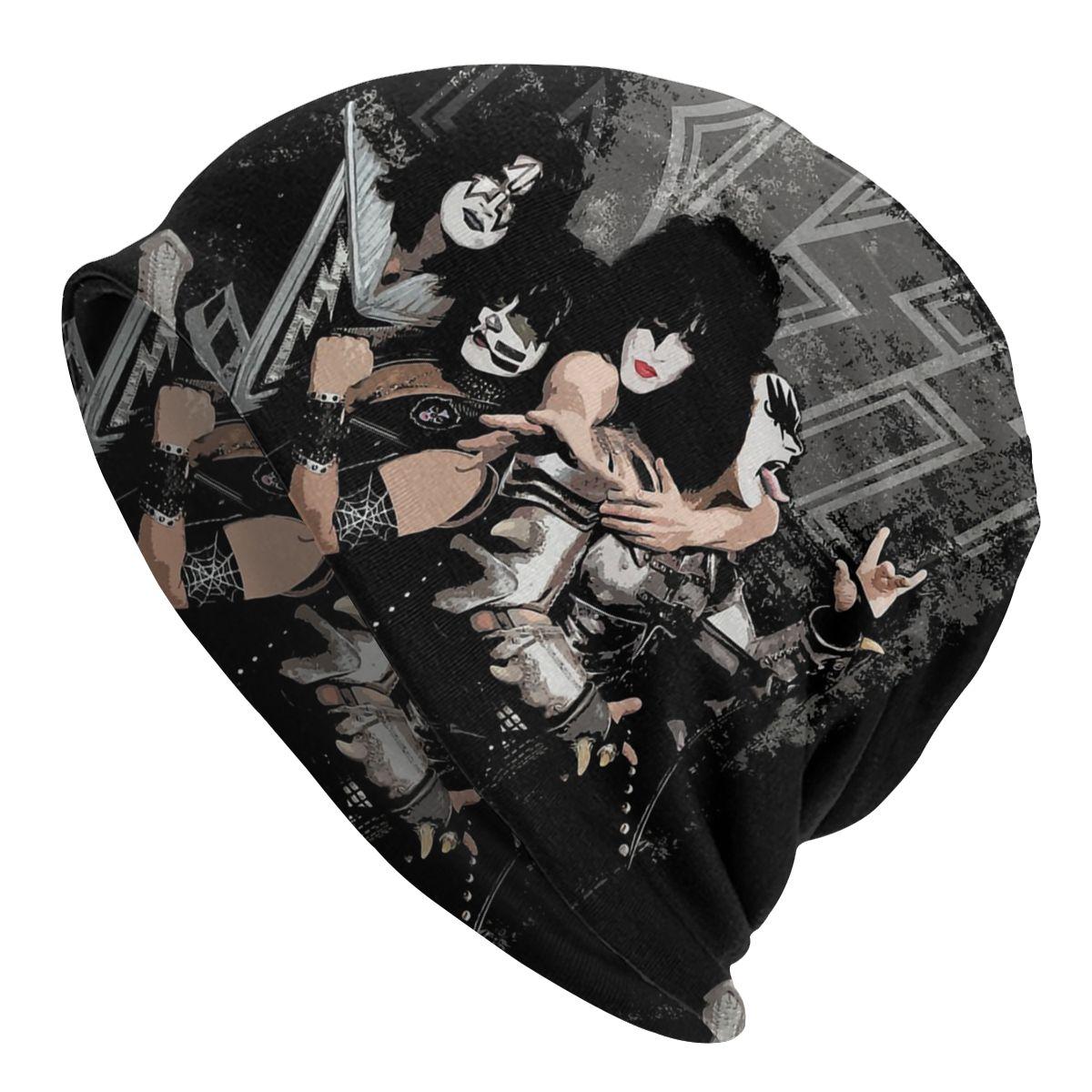 Kiss Rock Band унисекс капот зимние велосипедные двухслойные тонкие шапки для женщин унисекс One Size gray CASUAL LOOK CAP