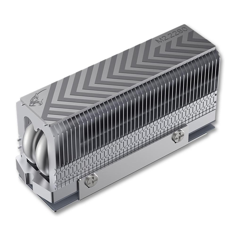 Радиатор для M.2 2280 SSD Радиатор для SSD 2 тепловые трубки AGHP Охлаждение SSD Пайка оплавлением с термосиликоновой прокладкой серебряный YiLBX
