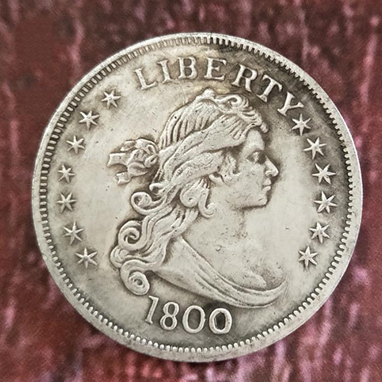 Памятная монета «Американский орел» 1800 года, Соединенные Штаты Америки, сувенирная монета, праздничные подарки для мальчиков, девочек, взрослых ADM gray