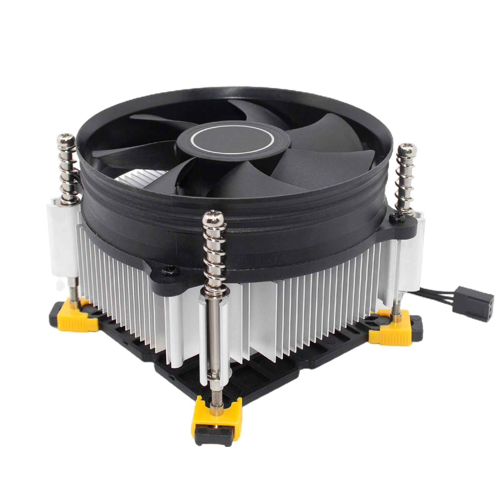 Вентилятор кулера процессора Радиатор Охлаждение сокета для компьютера LGA 1151 LGA1700 1 black Manganese