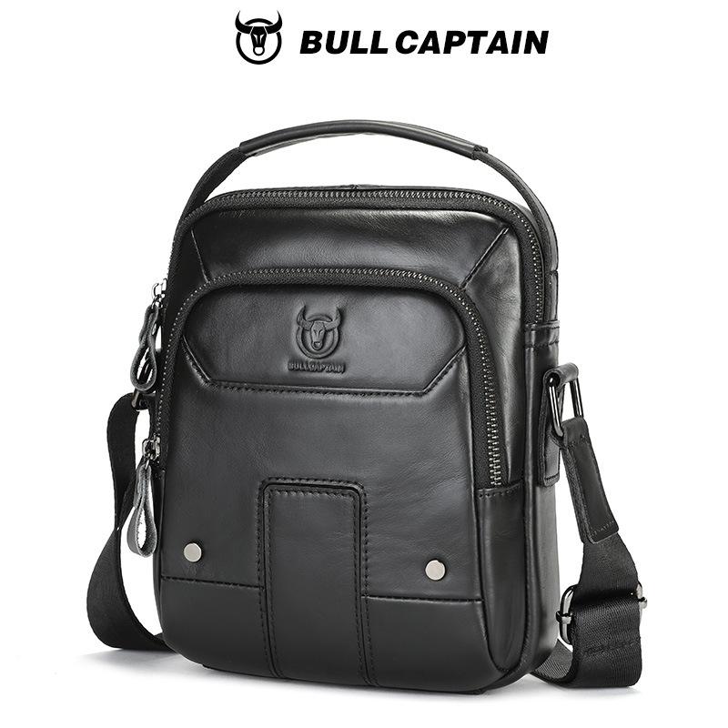 BULLCAPTAIN Мужская сумка через плечо из натуральной кожи для iPad/планшета 10,5–13 дюймов — многокарманный органайзер, премиальный дизайн, сумка через плечо/через плечо чёрный Umsif Women
