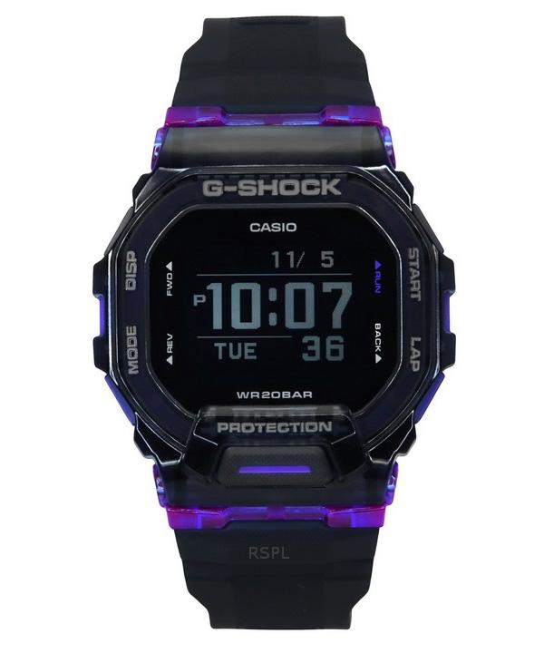 Casio G-Shock G-Squad Цифровой Связь со смартфоном Ремешок из полимерной смолы Кварцевый GBD-200SM-1A6 200М Мужские часы чёрный