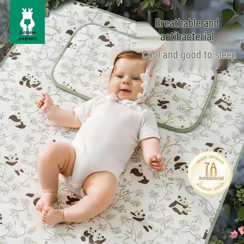 OUYUN Охлаждающий матрасик для детской кроватки из ледяного шелка 100cm×56cm gray JDST SELECTION