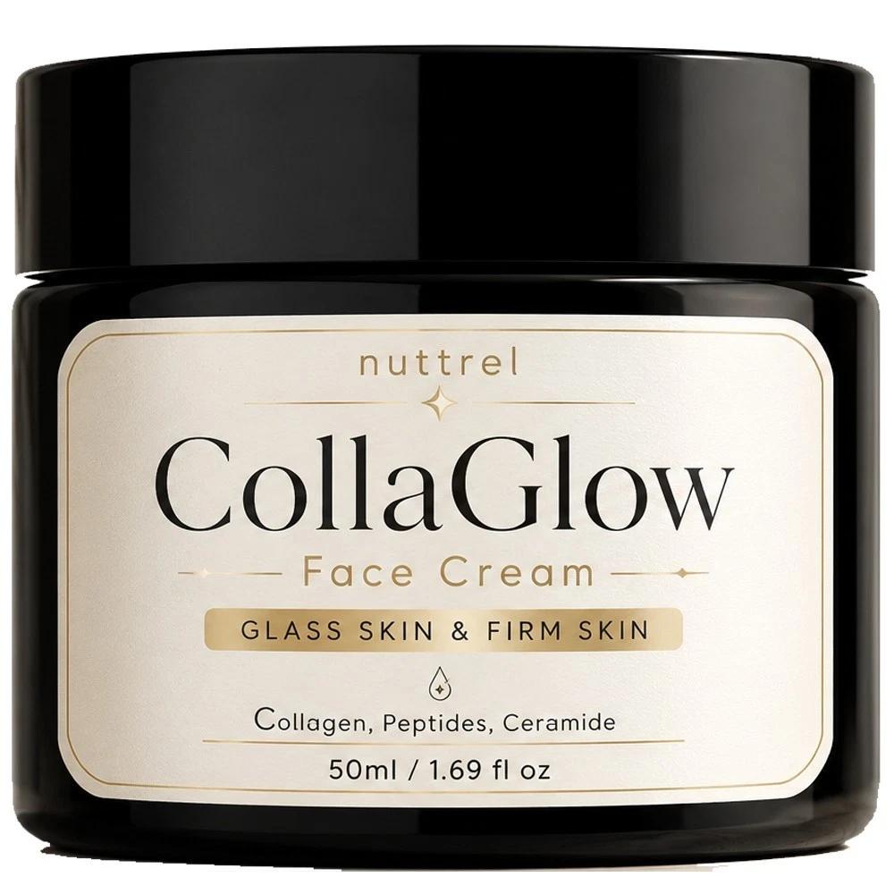 Nuttrel CollaGlow Face Cream with Collagen, Daily Moisturiser for Hydration, Skin Firming & Smooth-Looking Skin 50ml 50 ml белый YicanBeauty