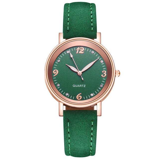 Женские часы с бриллиантами, светящиеся ретро Reloj Mujer, часы с поясом, легкие кварцевые часы для женщин, наручные часы Relogio Feminino зелёный GGOOD