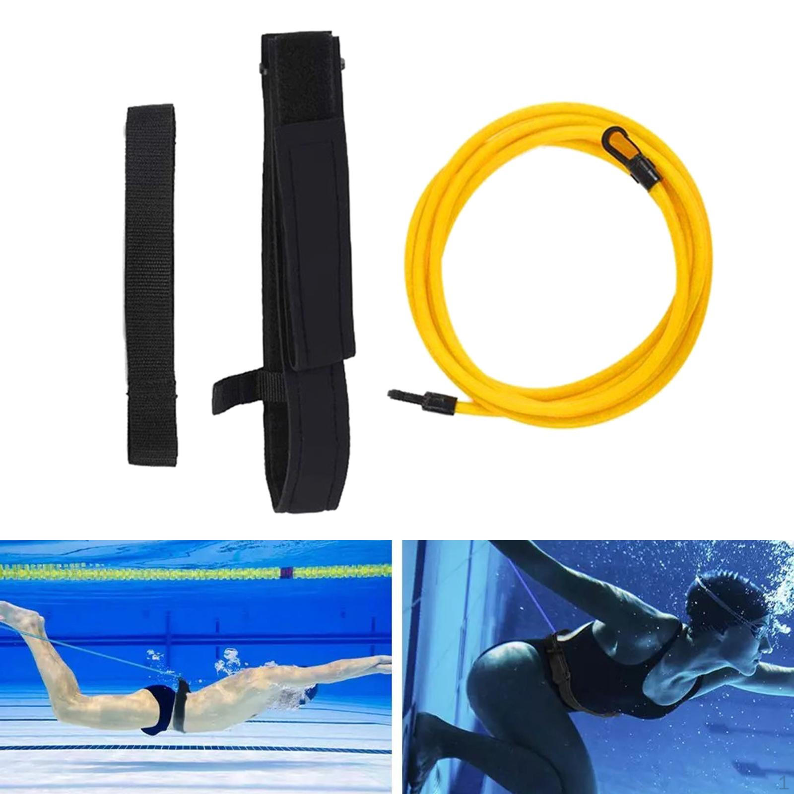 Пояс для плавания 4 метра Yellow 10mm black Sports Fun Club