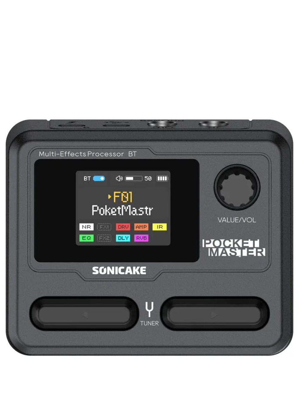 Sonicake Pocket Master Портативный гитарный/басовый мультиэффект-процессор для записи и живых выступлений чёрный SONORITMO