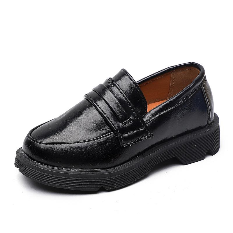 Весенние новые детские туфли на ножку кожаные 27 чёрный Gtime Shoes