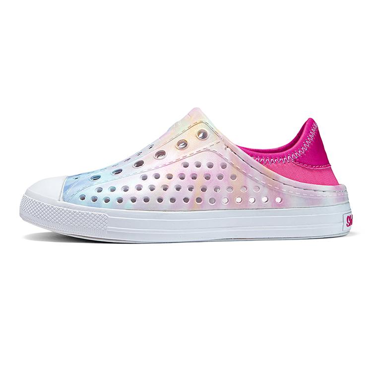 Skechers Foamies Летние сетчатые аквашузы Удобные уличные клоги Повседневные пляжные сандалии-слипоны Низкие детские сандалии Розовый Мультиколор 308004L-LTPK 27.5 white
