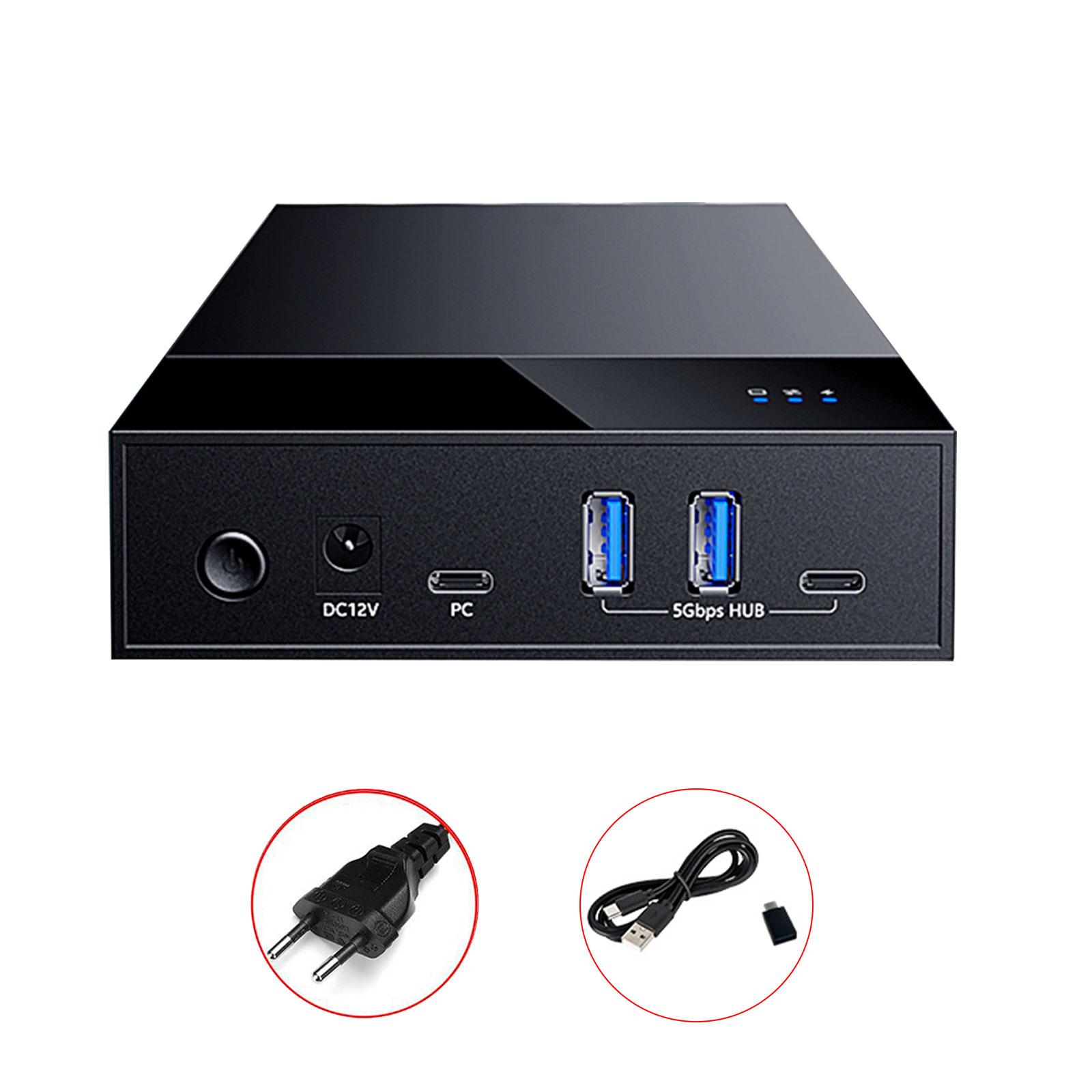 Корпус для внешнего жесткого диска USB 3.0 для 3,5 и 2,5-дюймовых SSD/HDD до 20 ТБ с поддержкой UASP TRIM EU black Daybreak