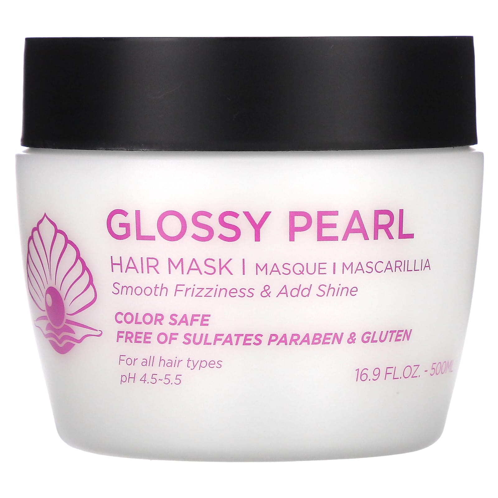 Luseta Beauty, Glossy Pearl, маска для волос, для всех типов волос, 16,9 жидких унций (500 мл) white