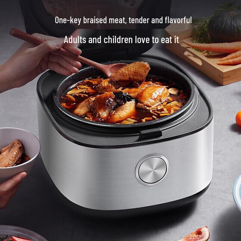 Мультиварка Midea 4 л, многофункциональная, умная, с китайской вилкой (адаптер в комплекте) gray